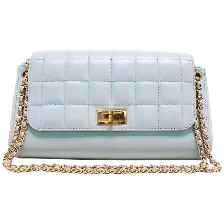 Chanel Light Blue Shoulder Bag  For Sale