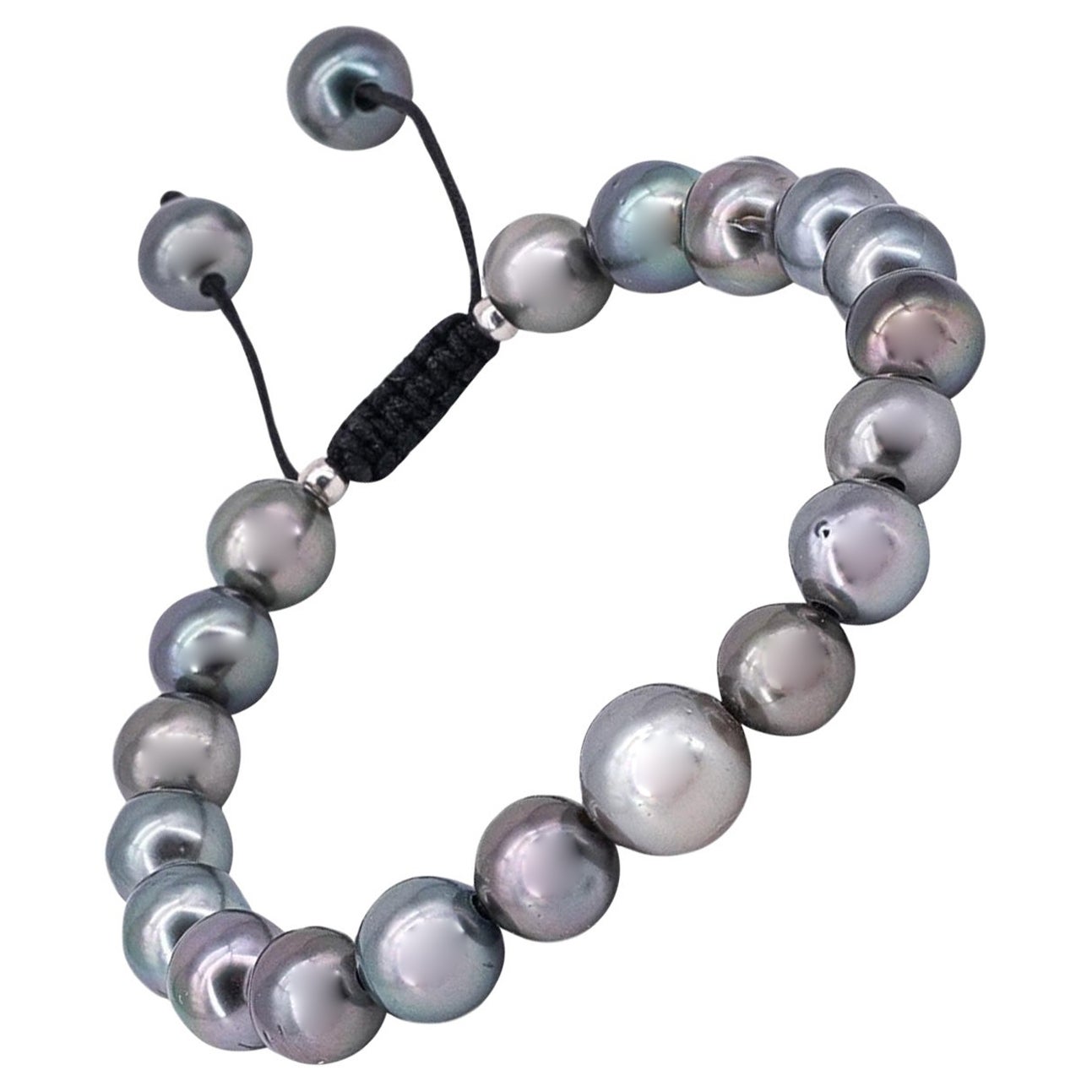 Men´s Bracelet - Tahiti pearl bracelet with drawstring closure