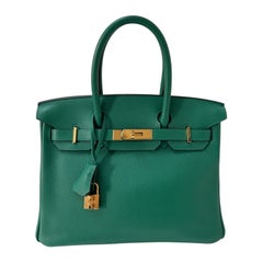 Hermes Vert Vertigo Birkin 30 Bag
