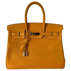 Hermes Jaune Birkin 35 Tasche