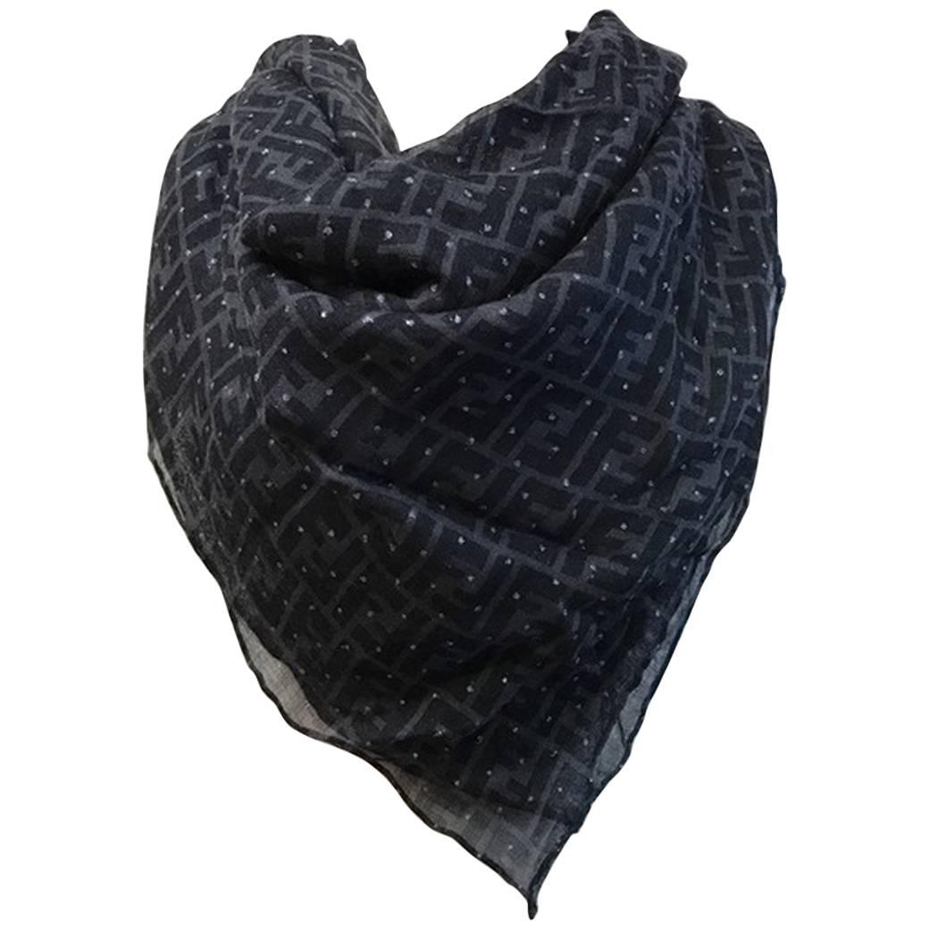 Fendi cashmere and silk shawl stole scarf nwt