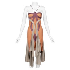 Stella McCartney Asymmetrisches drapiertes Vintage-Kleid mit Ausschnitt