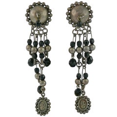 JEAN PAUL GAULTIER Vintage Safety Pin Dangling Earrings