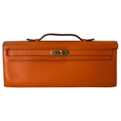 Hermes Orange Kelly Cut Clutch