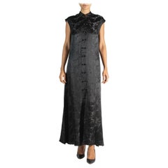 1990S Dkny Black Rayon & Silk Dress