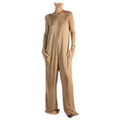 1990S Tan Viscose Jumpsuit