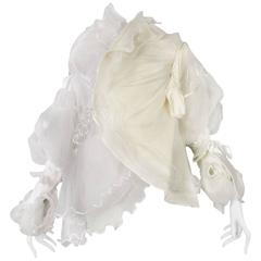 Maison Martin Margiela Artisanal White Tulle Ruffle Jacket 3