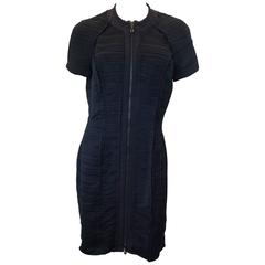 Lanvin Zip Up Pleated Black Dress 11