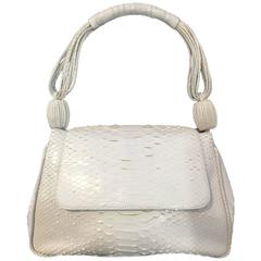 Nancy Gonzales White   Python Bag 