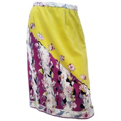 Velvet Pucci Skirt with Floral Print