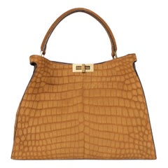 Borsa a Spalla Fendi Peekaboo Medium Cocco Gialla