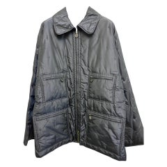 Unworn Chanel blue and yellow silk reversible double sided jacket