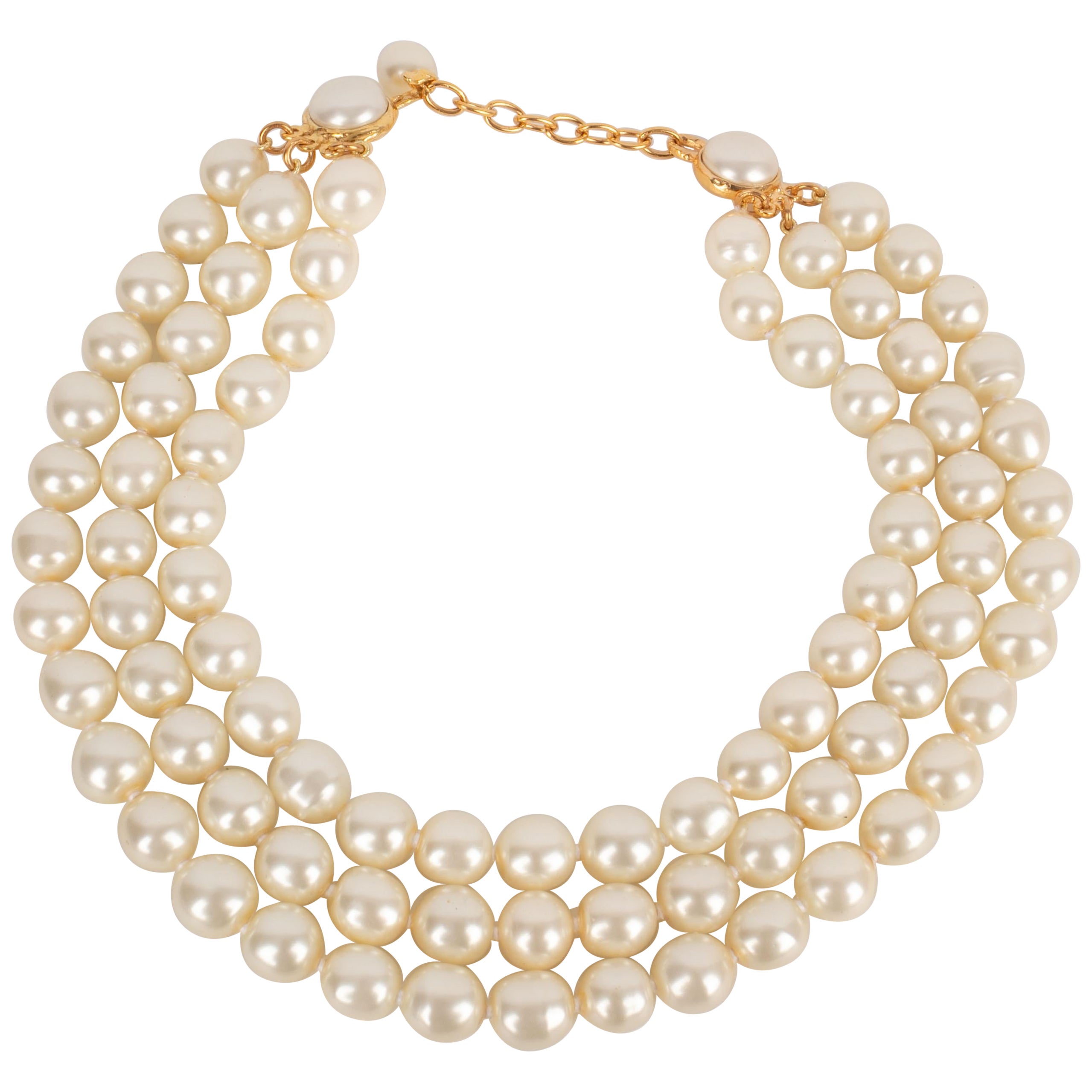 Chanel pearl necklace For Sale