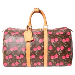 Borsa a Mano Louis Vuitton Keepall 45 Monogram Cerises