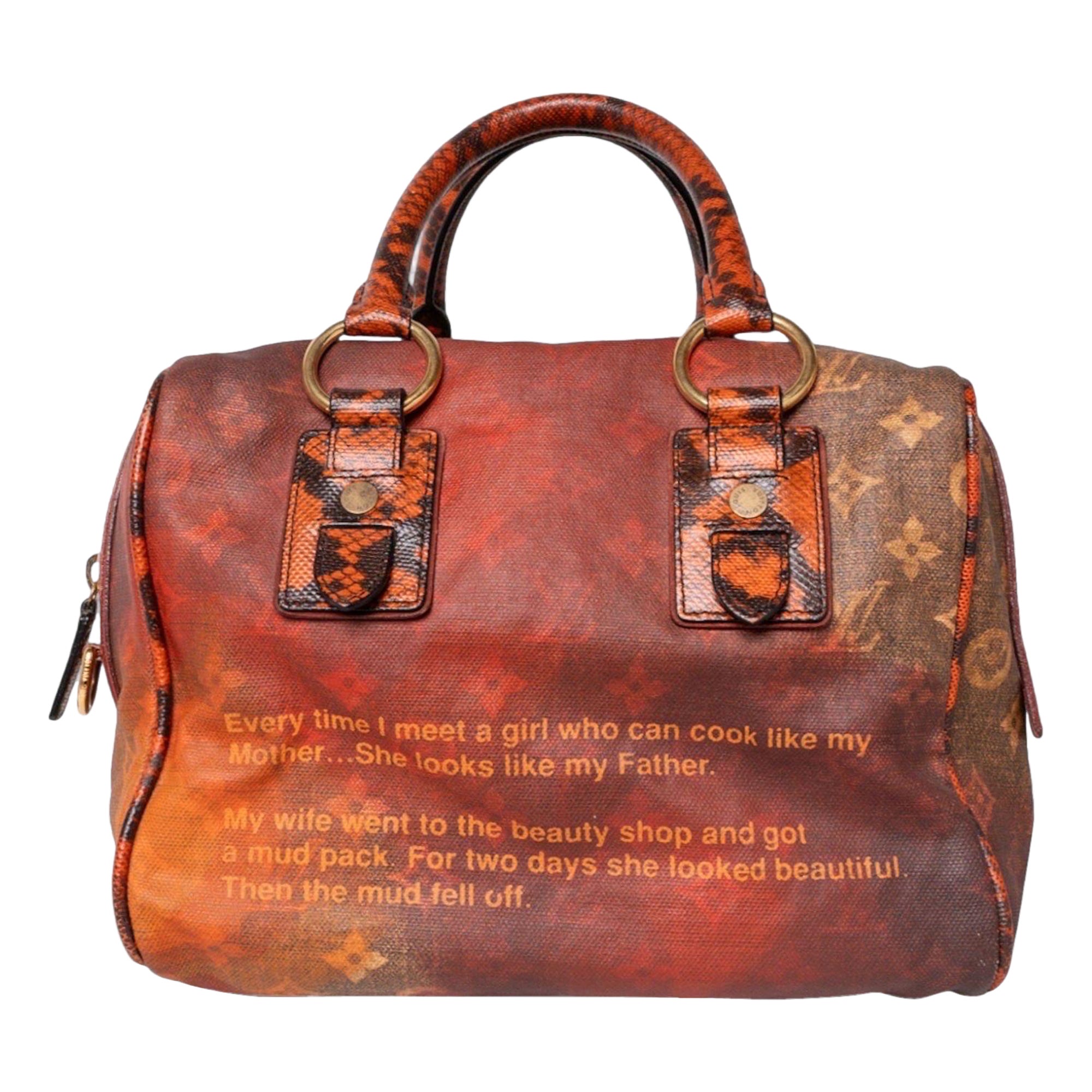 Borsa a mano Louis Vuitton Man Crazy MM Monogram Rossa For Sale