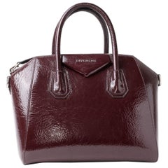 Borsa a spalla Givenchy Antigona Small Lucida Borgogna