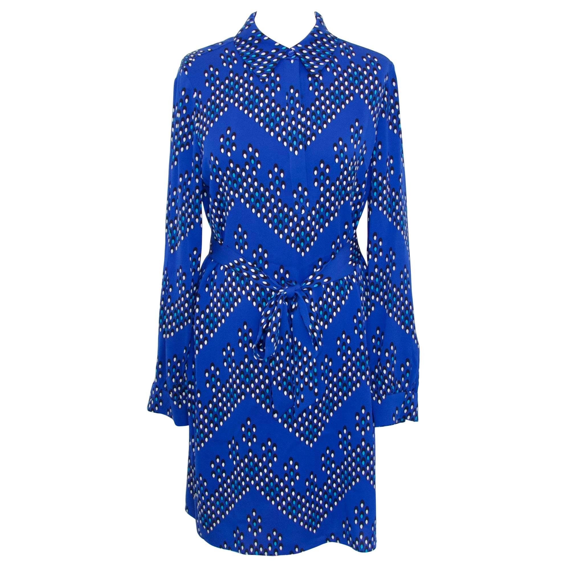 Diane Von Furstenberg blue dress  For Sale