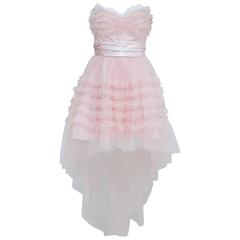SAINT LAURENT Hedi Slimane "Lulu" Rose Pink Blush Dress 38 Seen On Miranda Kerr 9