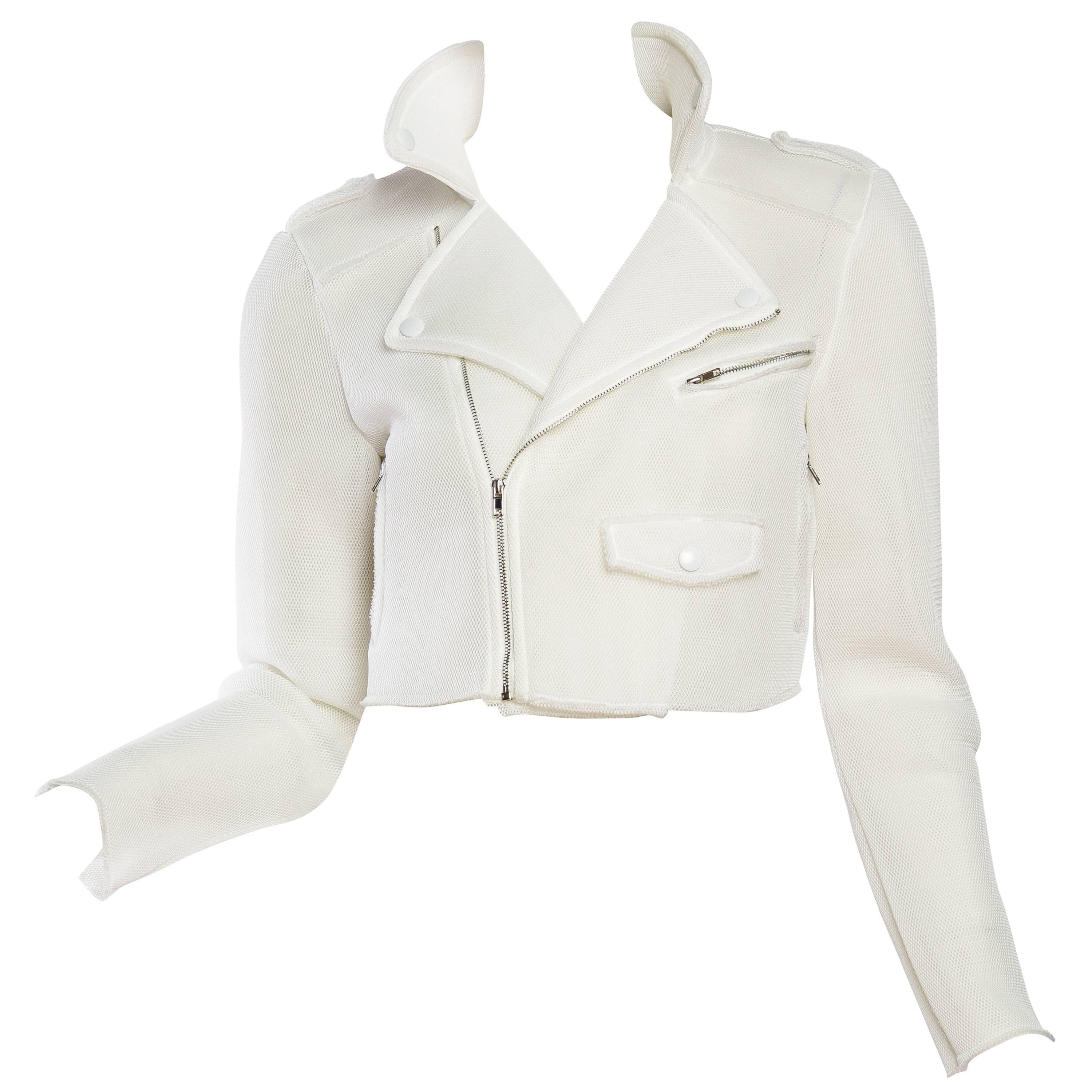 Balenciaga Prototype Net Biker Jacket by Nicolas Ghesquiere