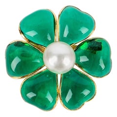 Chanel Brooch with Pearly Cabochons, 1995