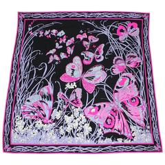 1970’s Emilio Pucci Silk Scarf with Butterfly Print