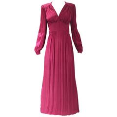 1970s Radley burgundy maxi dress 9