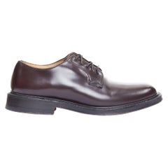CHURCH'S Shannon bordeaux in pelle liscia, mocassini classici con lacci UK6 EU40