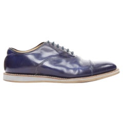 CHURCH'S Hirst in pelle blu navy, scarpa da abito derby con lacci UK8 EU42