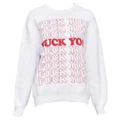 SUPREME Hysteric Glamour blanc rouge F YOU slogan pull-over S