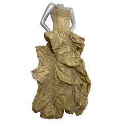 2005 Michael Casey Gold Taffeta Gown Worn By Patty Labelle for Album Cover