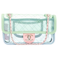 CHANEL Mini Coco Splash Runway pastel PVC flap crossbody bag