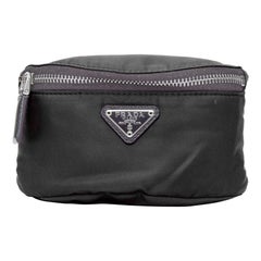 PRADA Wrist Pouch black tessuto nylon triangle logo arm bag