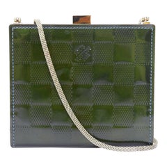 LOUIS VUITTON Damier Vernis Ange PM green patent LV crossbody bag