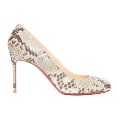 CHRISTIAN LOUBOUTIN Declic scaled leather almond toe stiletto pumps EU37.5