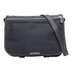 CHROME HEARTS Gunslinger sac à bandoulière en nylon noir avec logo argenté