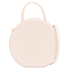 MANSUR GAVRIEL Circle light pink leather gold logo crossbody bag