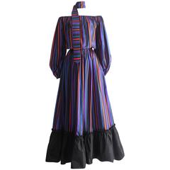 Lanvin Haute Couture silk taffeta off-the-shoulder evening dress, circa 1976 12