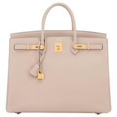 Hermes Gris Tourterelle 40cm Togo Birkin Bag Gold Hardware Superb 8