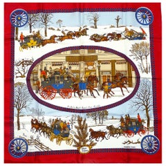 Hermes Silk BRAND NEW with Box L'Hiver en Poste