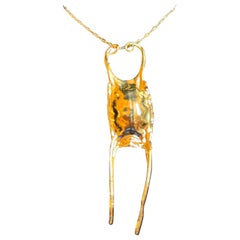 Schlittschuh-Ei-Etui (auch Meerjungfrauen-Täschchen genannt) aus 14K Gelbgold