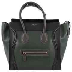 Celine Bicolor Luggage Handbag Leather Mini