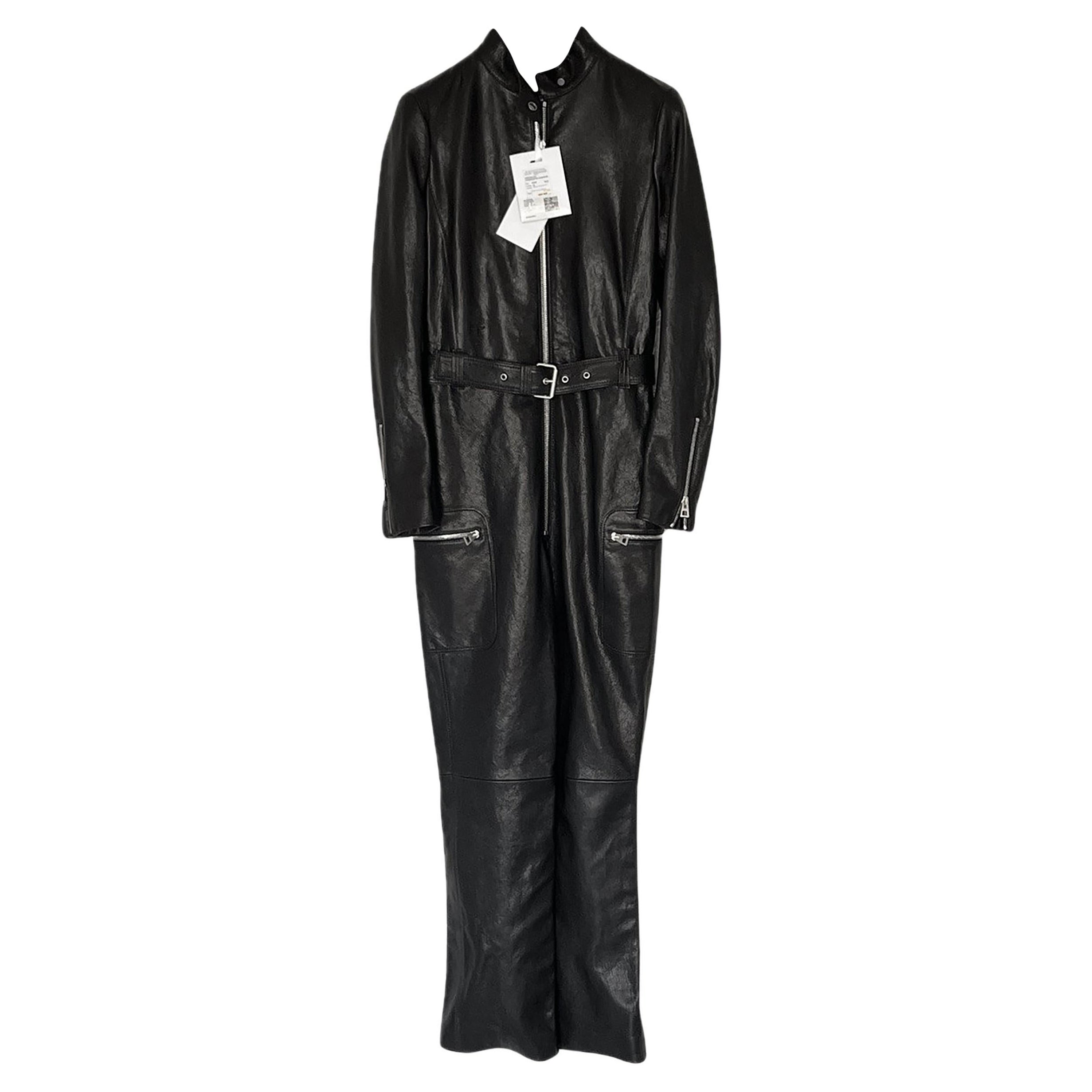 Dior New 9K$ Tuta in pelle nera in vendita
