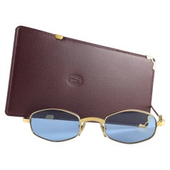 New Vintage Cartier Ginger 48mm Gold Brushed Plated Sunglasses France