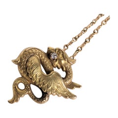 Colgante Grifo de Oro Victoriano