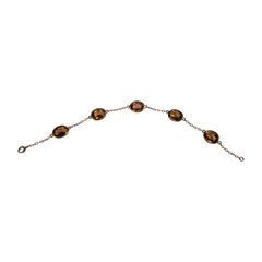 Bracelet en chaîne serti de citrines Madiera