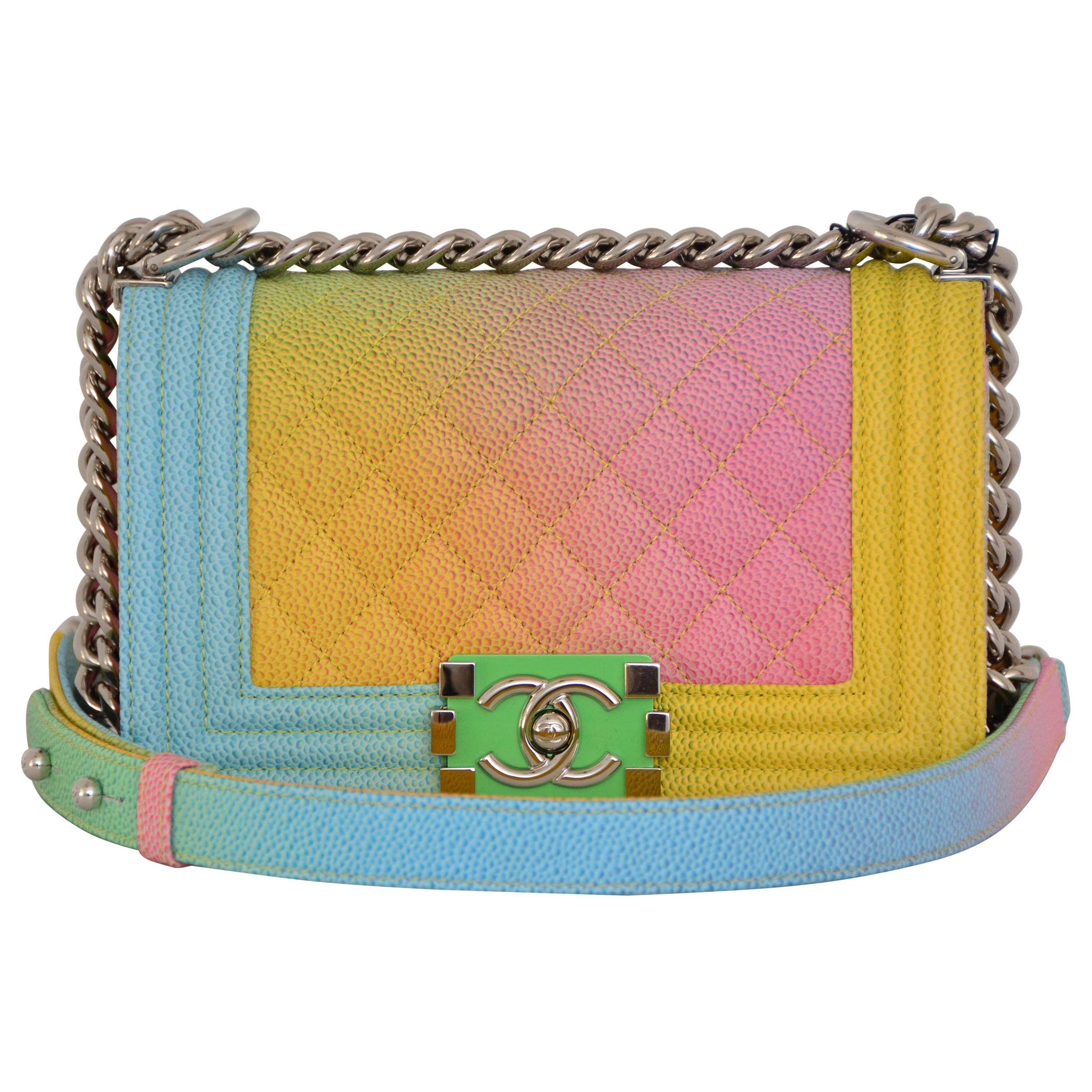 Chanel Rainbow Chanel Boy Handbag Small '17 Crossbody NEW Sold Out