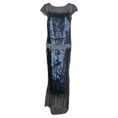 Chanel Evening Dress Haute Couture with Blue Sequins, 2012