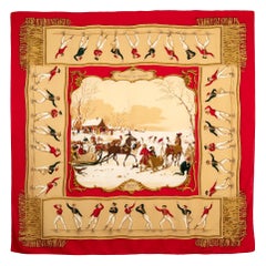 Hermès Large Silk and Cashmere Stole 'Cold Pleasure', 1955