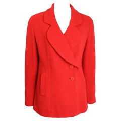 Chaqueta de lana roja Chanel sin estrenar