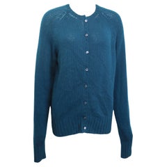 Cardigan en cachemire à boutons Prada sarcelle